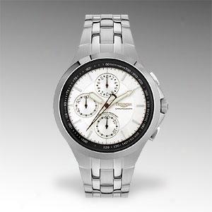 Triumph Men Stainless Steel Silver Chronograph
