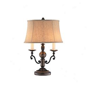 Twin Arm Candelabra 22.5in Table Lamp