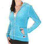 Twisted Heart Fiona Plush Velour Zip-up Hoodie