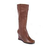 Two Lips Brenda Knee-high Stitched Leather Boot