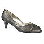 Unisa Calm Metallic Leather Peep-toe Pumps