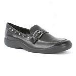 Vaneli Montay Buckled Leather Driving Loafers