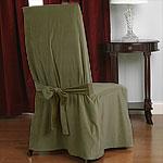 Velvet Dining Room Chair Cover In Sage