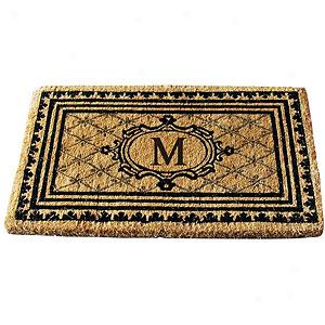 Versailles Black Monogrammed M Doormat