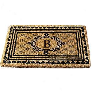 Versailles Black Monogrammed B Doormat