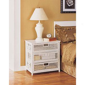 Visions Wood & Wicker Three Drawer Darkness Stand