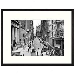 Wall Street Framed Print By Moses King, C. 1911