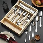 Wallace Somerset 65pc 18/10 Flatware & Oak Caddy