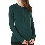 Wendy B. Petite Cashmere 7-button Henley Sweater