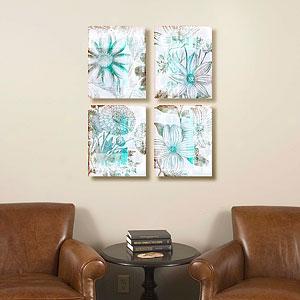Whitewashed Flowers 16in X 20in Canvas Prints