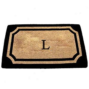 Wilkinson Black Monogrammed L Doormat