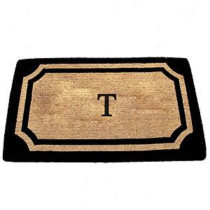 Wilkinson Black Monogrammed T Doormat