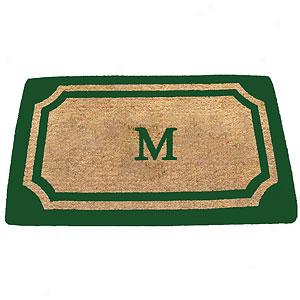 Wilkinson Green Monogrammed M Doormat