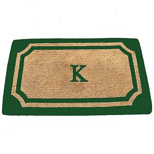 Wilkinson Green Monogrammed K Doormat