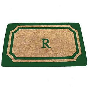 Wilkinson Green Monogrammed R Doormat