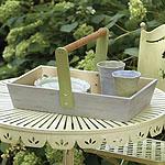 Wood Garden Trug With Butterfly Stencil