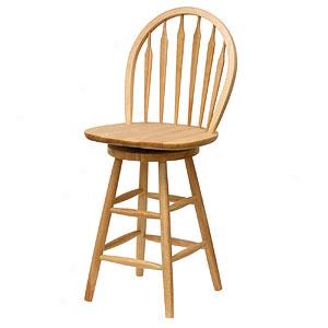 Woodhill Beechwood Finish Swivel Stool