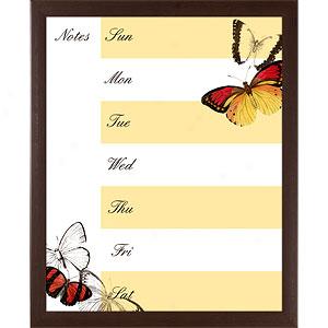 Yellow Butterflies Memo Dry Erase Board