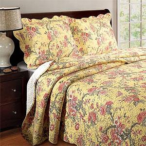 Yellow Butterfly 100% Cotton Quilt Set