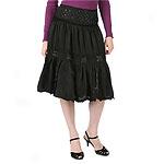 Yes London Black Bead & Sequin Prairie Skirt