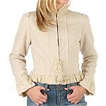 Zoe D. Petite Cropped Jacket With Lace Trim