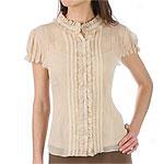 Zoe D.sheer Victorian Lace Top & Camisole