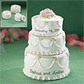 3 Comprtment Porcelain Wedding Cake Keepsake Snack Stacker