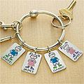 Character Key Ring  With 4-6 Charms