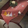 Christmas Trees And Snowflakes Table Runner