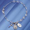 Commemorative Crystal Rosary Bracelet