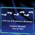 Each Step Of The Journey Glass Paper Weight