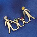 Family With Birthstones Pendant/pin