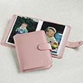 Leather Photo Wallet - Pink