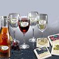 Marble Coasters^^ Wine Glasses & Wine Carafe