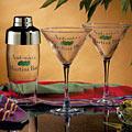 Martini Shaker And Martini Glasses