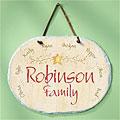 Oval Name Slate - Family Name