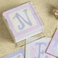 Pastel Initial Memo Sheets(400ct) And Acrylic Cube