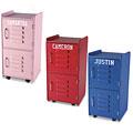 Rolling Retro Wooden Lockers