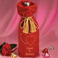 Romantic Red Velvet Wine Bag