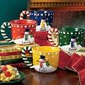 Snowman Candy Cane Mugs