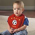 Sport Bib & Rattle Combo (4 Sports Designs Suitable) Clearance Price $9.98