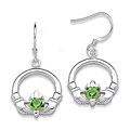 Ss Birthstone Claddaugh Earrings