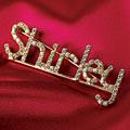 Swwarovski Crystal Name Pin