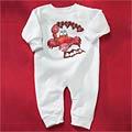 Valentine Crab Fleece Romper