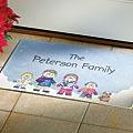 Winter Family Of Characterd Doormat