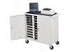 Lap18efr-gm 18-unit Notebook Storage Cart With 5-inch Casters / Front Electrical Unit