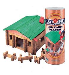140-pc Classic Log Cabin Play Set