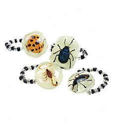 Glow In The Dark Rings,, Set Of 4