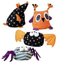 Halloween Bean Bag Critters, Set Of 4