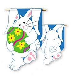 Here oCmes Easter Garden Flag-small